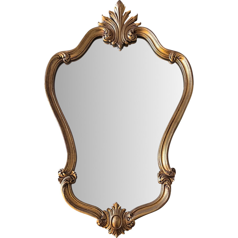 Vintage mirror in gilded wood, 1950s