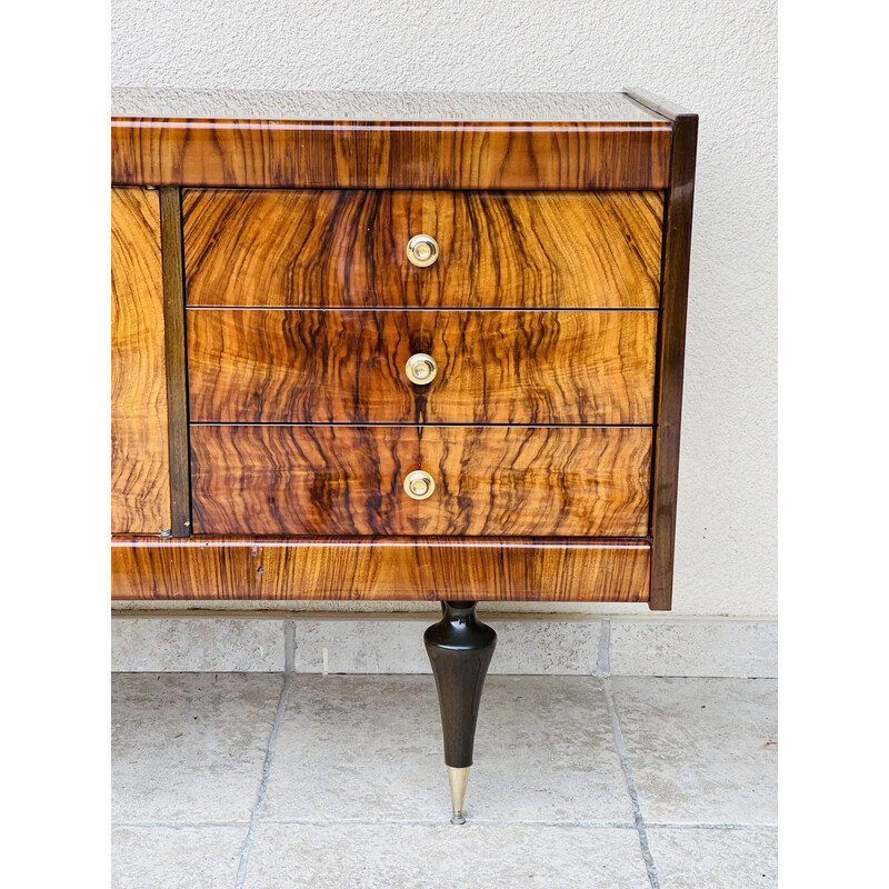 Vintage Art Deco walnoten dressoir