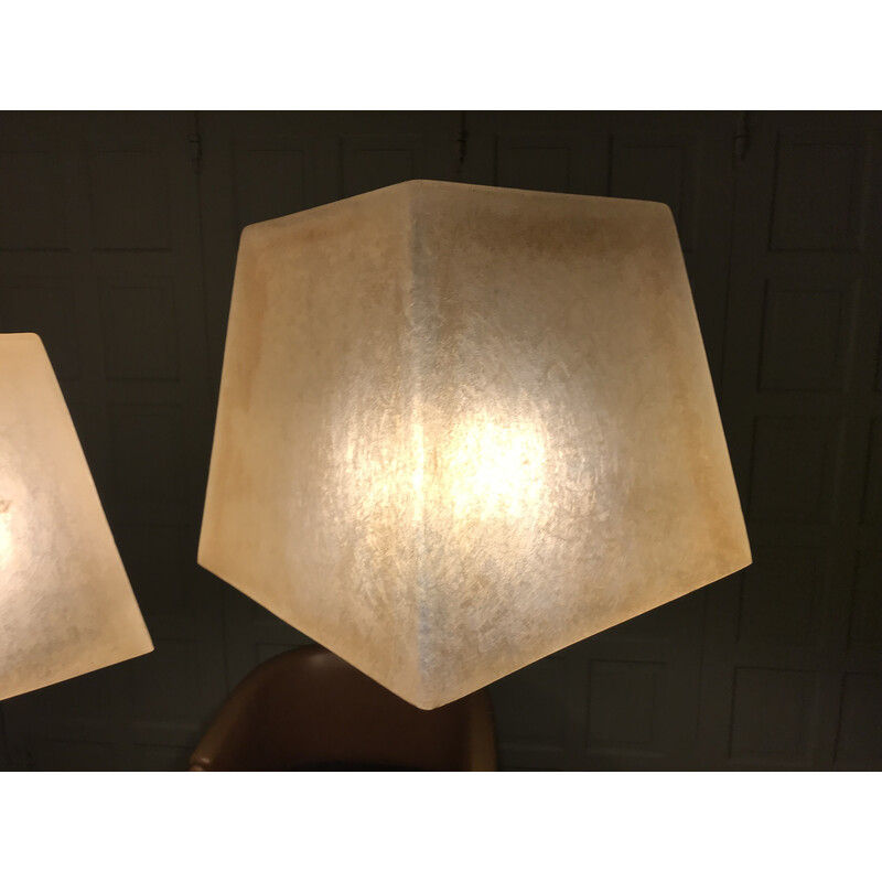 Pair of vintage resin pendant lamps for Roche Bobois, 1990s