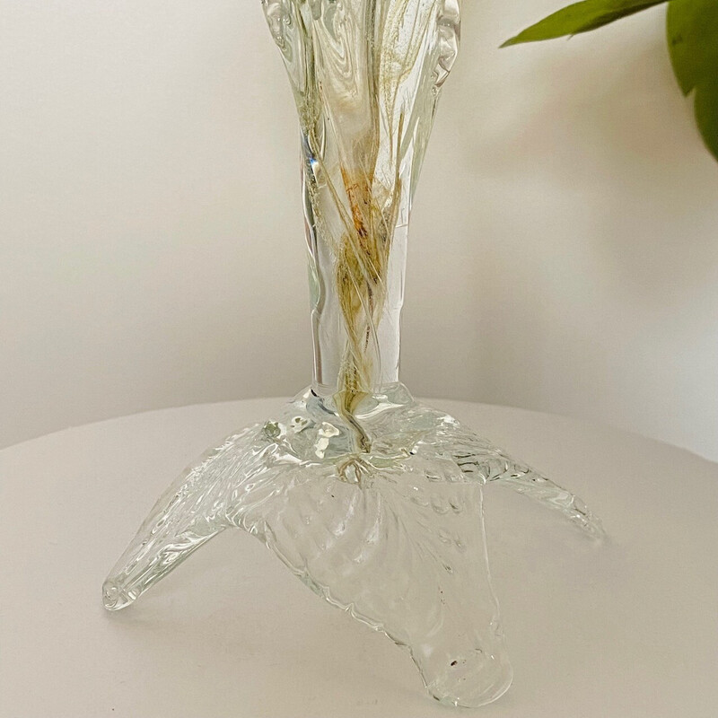 Vase à fleurs de lys irisé vintage, 1960