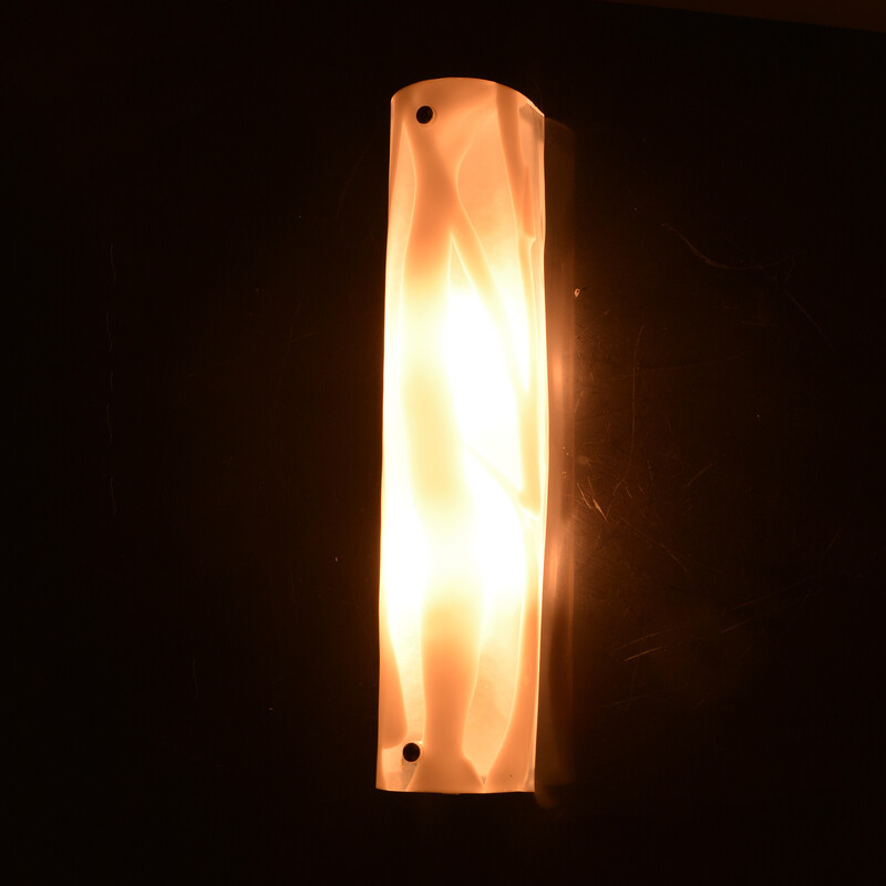 Vintage ijsglazen wandlamp voor Paul Neuhaus Leuchten, Duitsland 1980