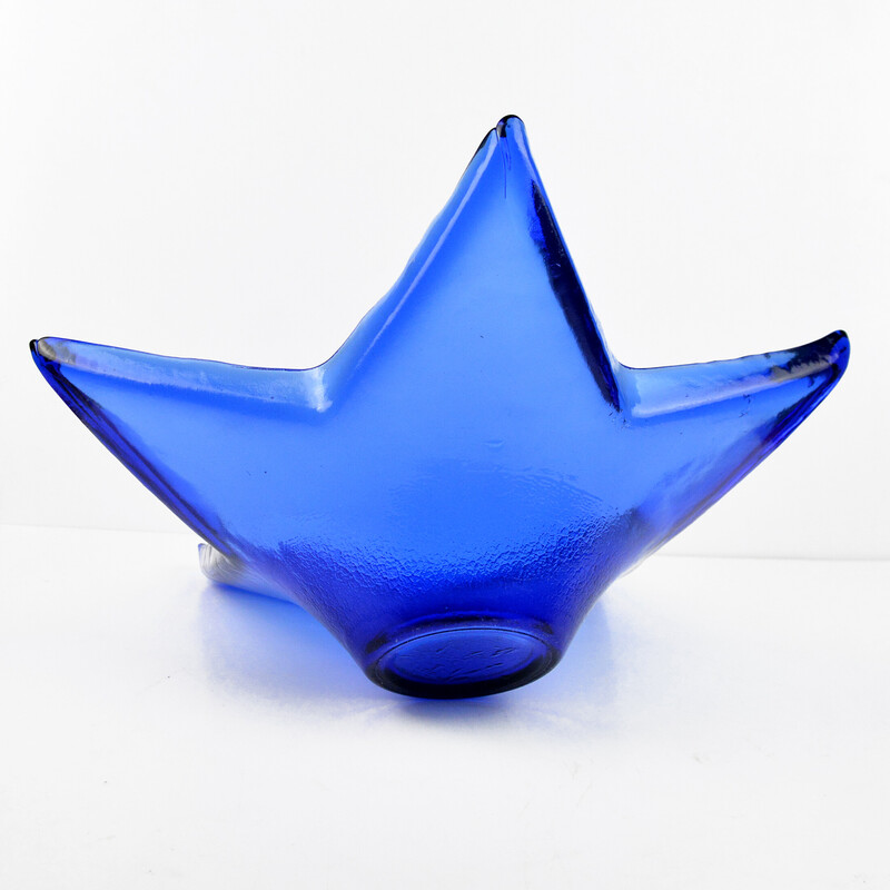 Vintage "Starfish" bowl for Huta Szkła Gospodarczy Ząbkowice, Poland 1970s