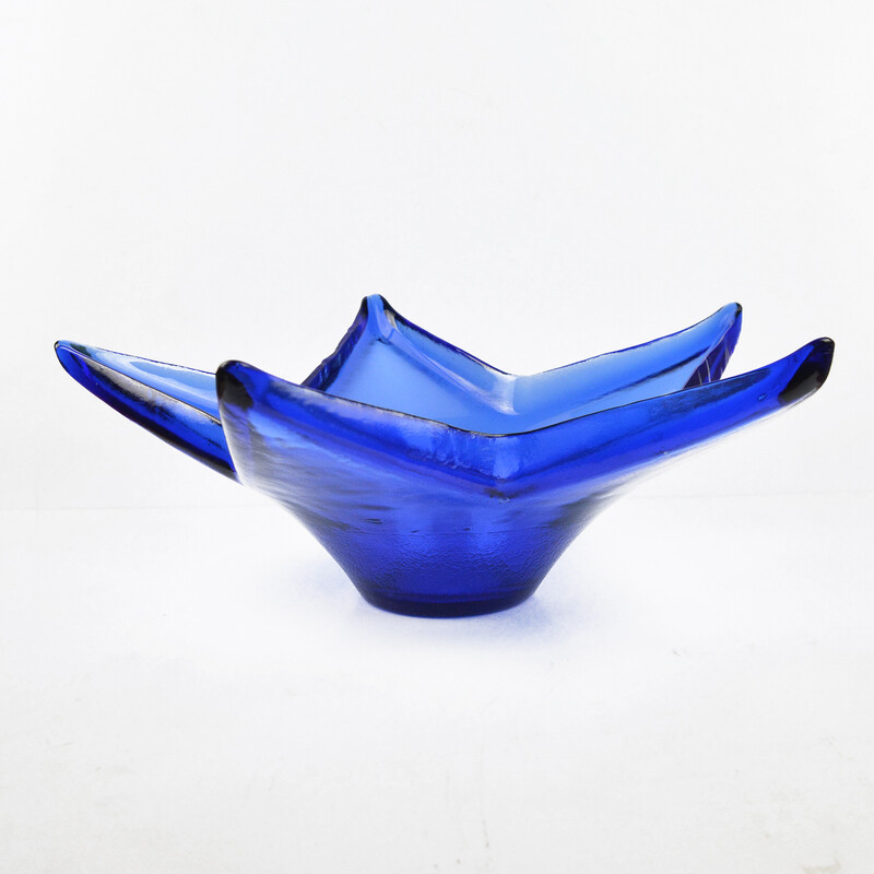 Vintage "Starfish" bowl for Huta Szkła Gospodarczy Ząbkowice, Poland 1970s