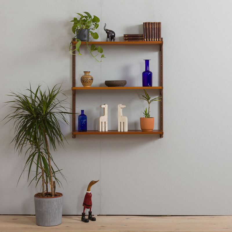 Vintage teak shelves by Kai Kristiansen for Fm Møbler, Denmark 1960s