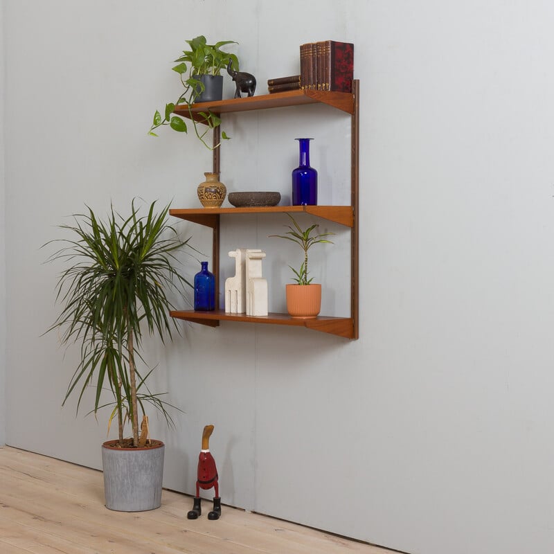 Vintage teak shelves by Kai Kristiansen for Fm Møbler, Denmark 1960s