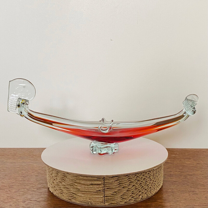 Vintage glass ashtray, Italy 1970s