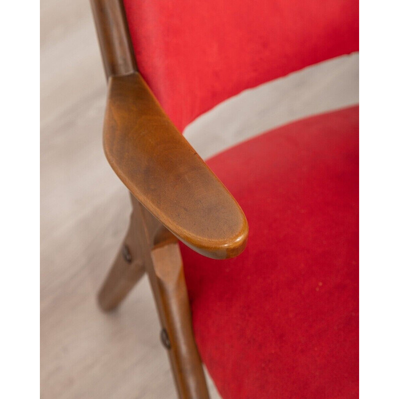 Pareja de sillones vintage de haya y cuero para Dal Vera, años 60