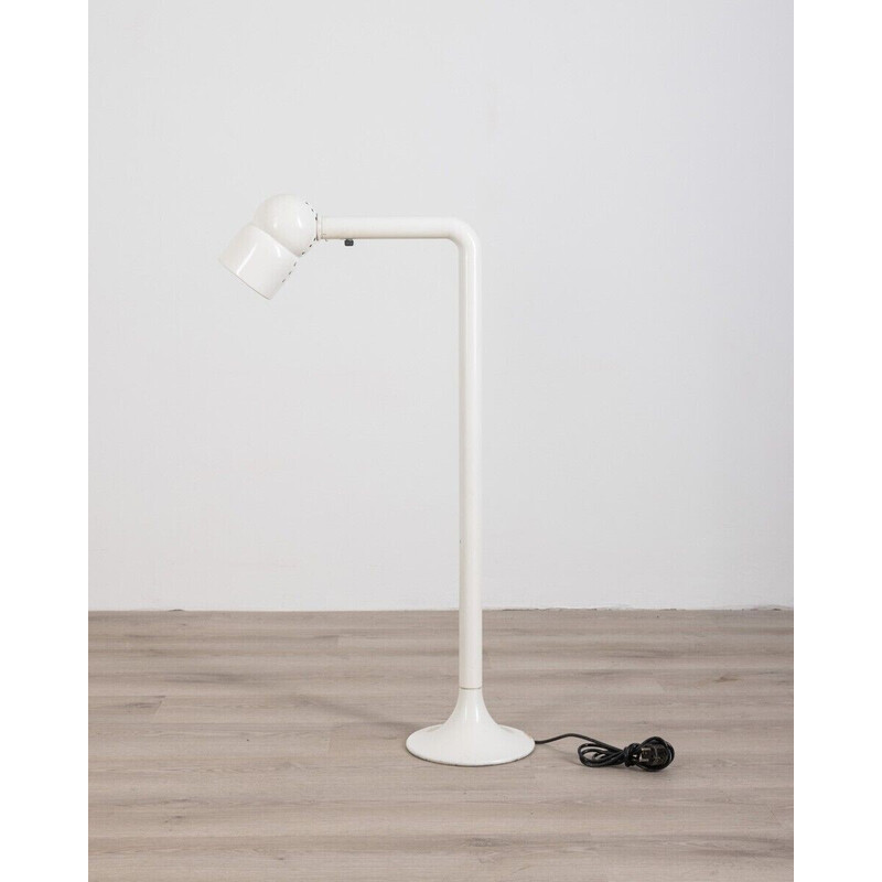 Lámpara de pie vintage "Robot" en metal blanco de Elio Martinelli para Martinelli luce, años 60