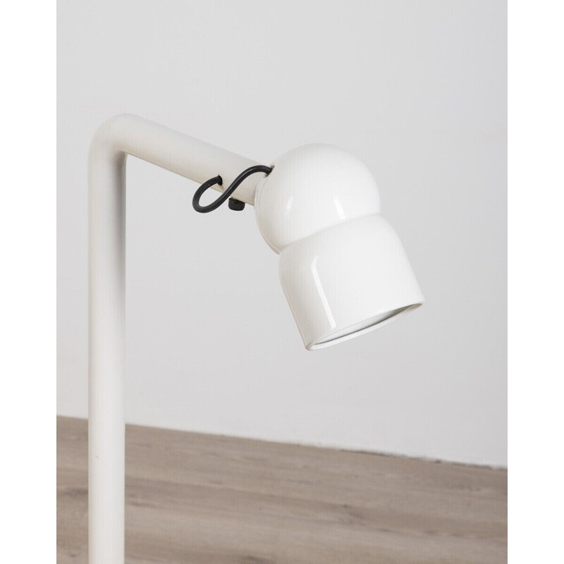 Lámpara de pie vintage "Robot" en metal blanco de Elio Martinelli para Martinelli luce, años 60