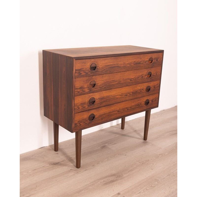 Vintage Danish rosewood chest of drawers with four drawers by Hvidt and Mølgaard, 1960s