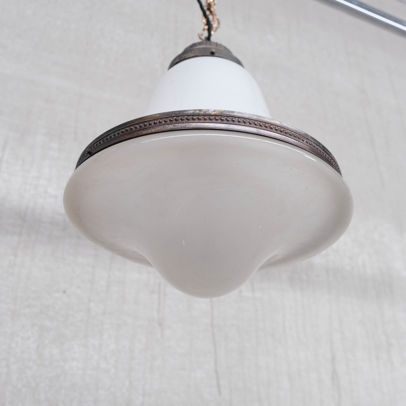 Par de lâmpadas pendentes de duas tonalidades vintage, França 1920s