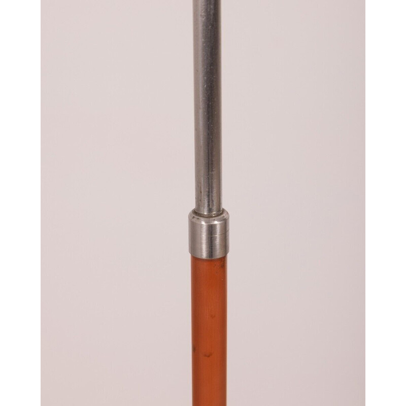 Vintage vloerlamp in marmer en oranje metaal, Italië 1970