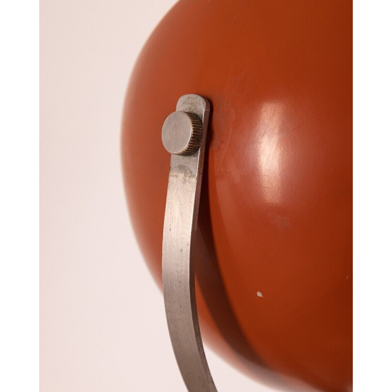 Vintage Stehleuchte aus Marmor und orangefarbenem Metall, Italien 1970er