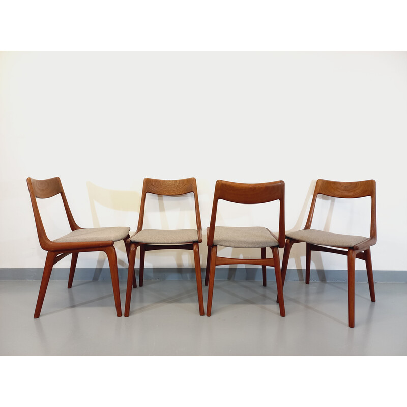 Conjunto de 4 cadeiras de teca vintage de Alfred Christensen para Slagelse Møbelværk, Dinamarca 1960