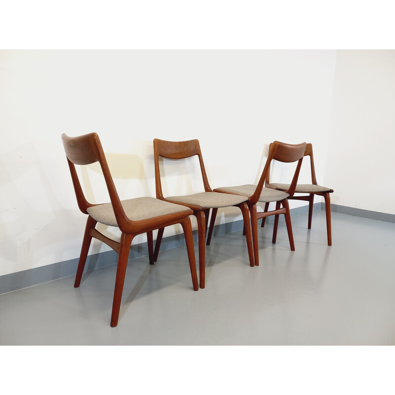 Ensemble de 4 chaises vintage en teck par Alfred Christensen pour Slagelse Møbelværk, Danemark 1960