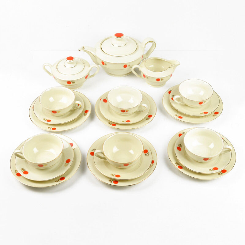 Serviço de café porcelana Vintage Art Deco para Heinrich Winterling, Alemanha 1930