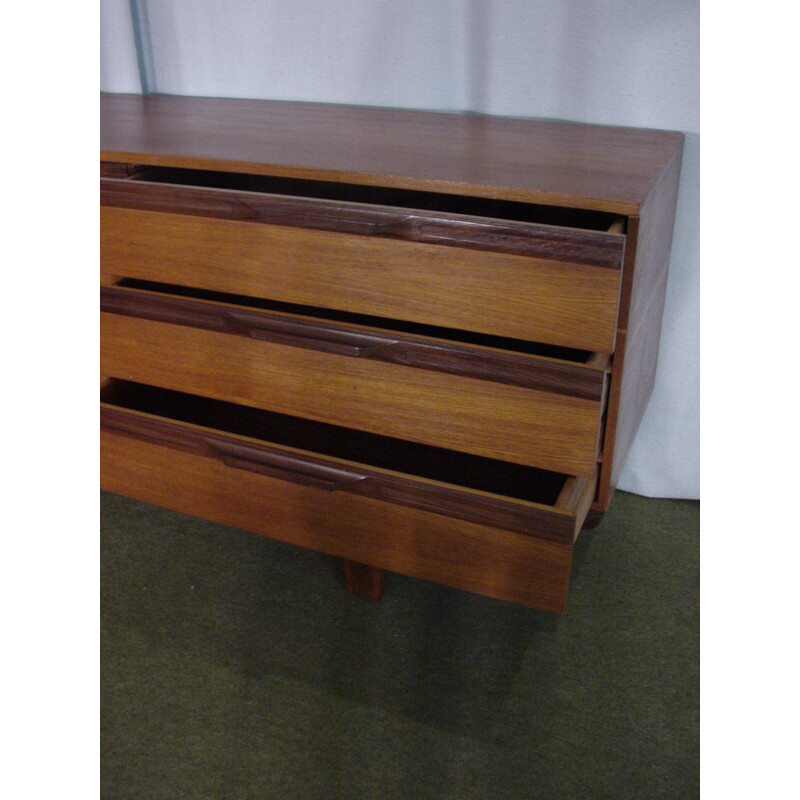 Vintage sideboard with multiple drawers and compartments - 1970s