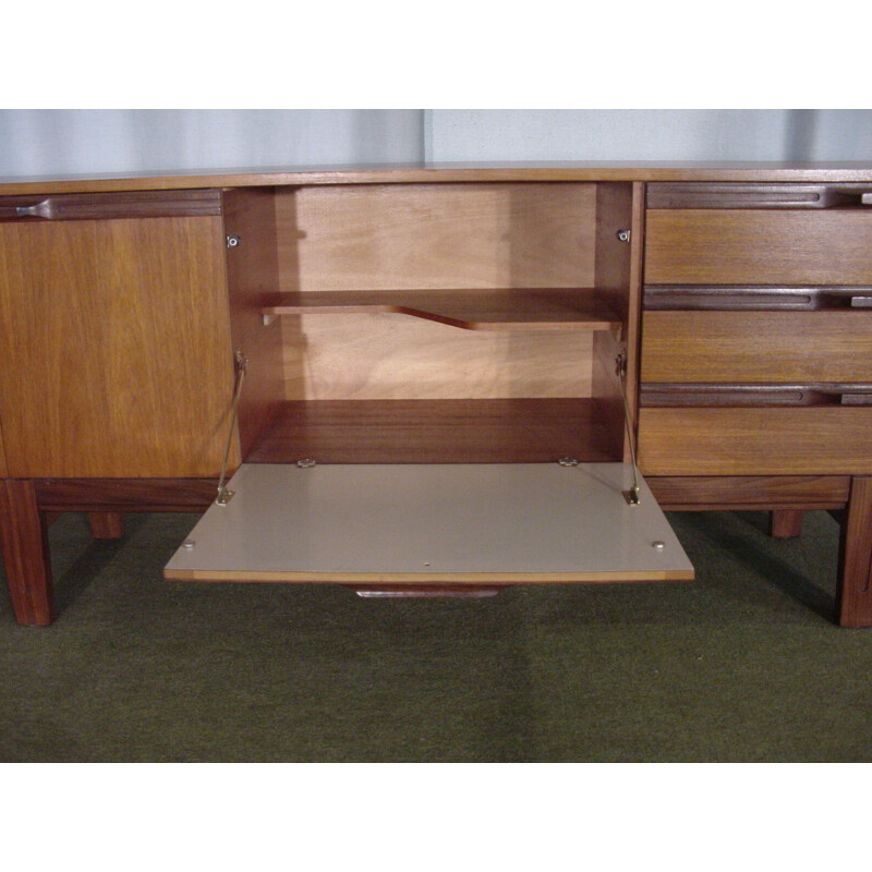Vintage sideboard with multiple drawers and compartments - 1970s