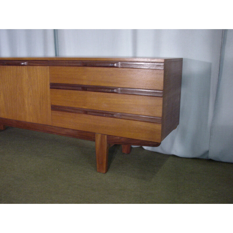 Vintage sideboard with multiple drawers and compartments - 1970s