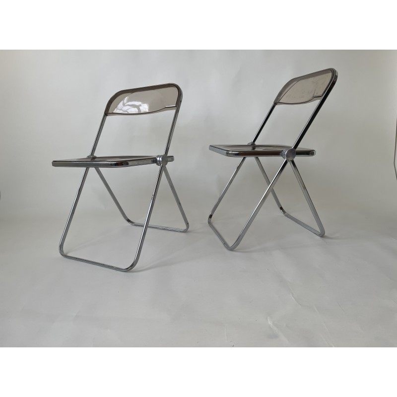 Paire de chaises pliantes vintage Plia de Giancarlo Piretti pour Anonima Castelli, Italie 1970