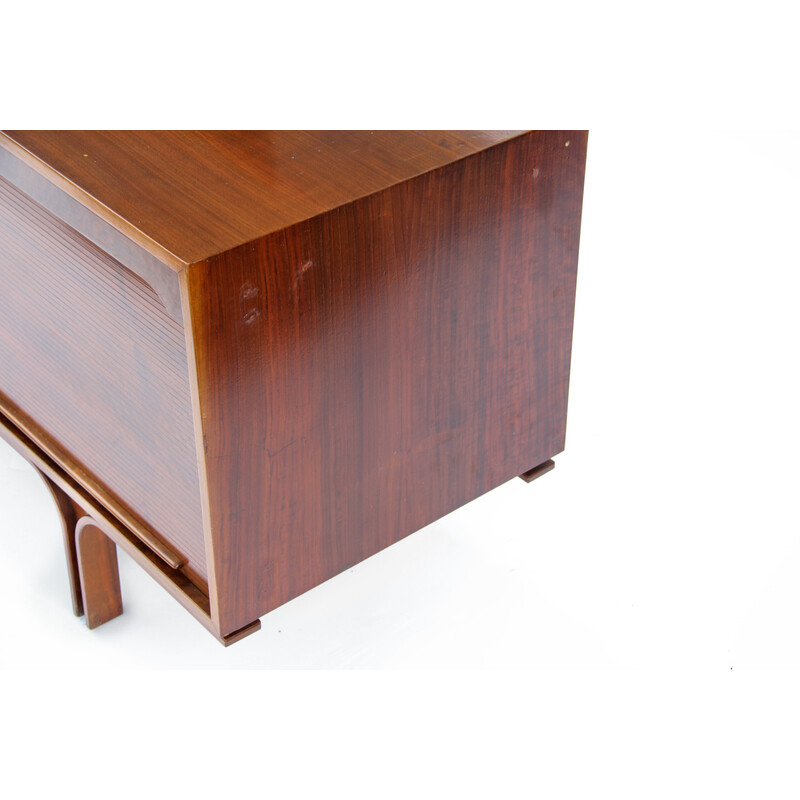 Vintage walnut sideboard by Gianfranco Frattini for Maga, 1960s