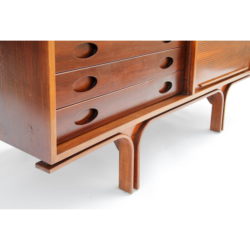 Vintage walnut sideboard by Gianfranco Frattini for Maga, 1960s