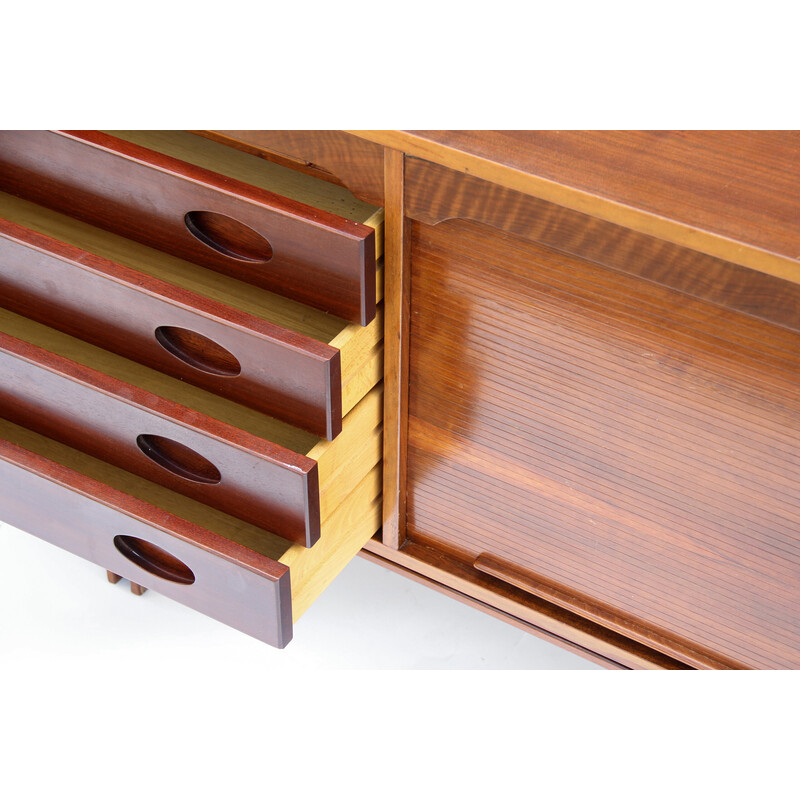 Vintage walnut sideboard by Gianfranco Frattini for Maga, 1960s