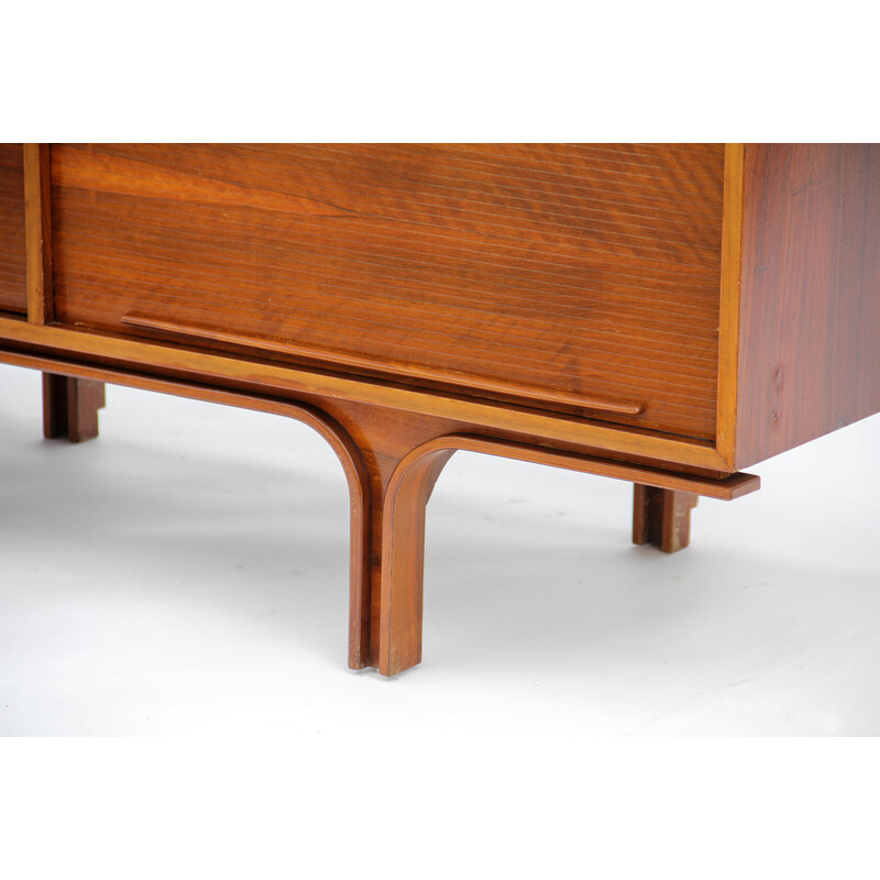 Vintage walnut sideboard by Gianfranco Frattini for Maga, 1960s