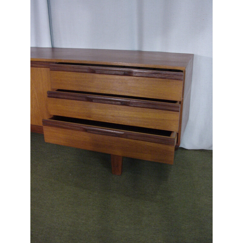 Vintage sideboard with multiple drawers and compartments - 1970s