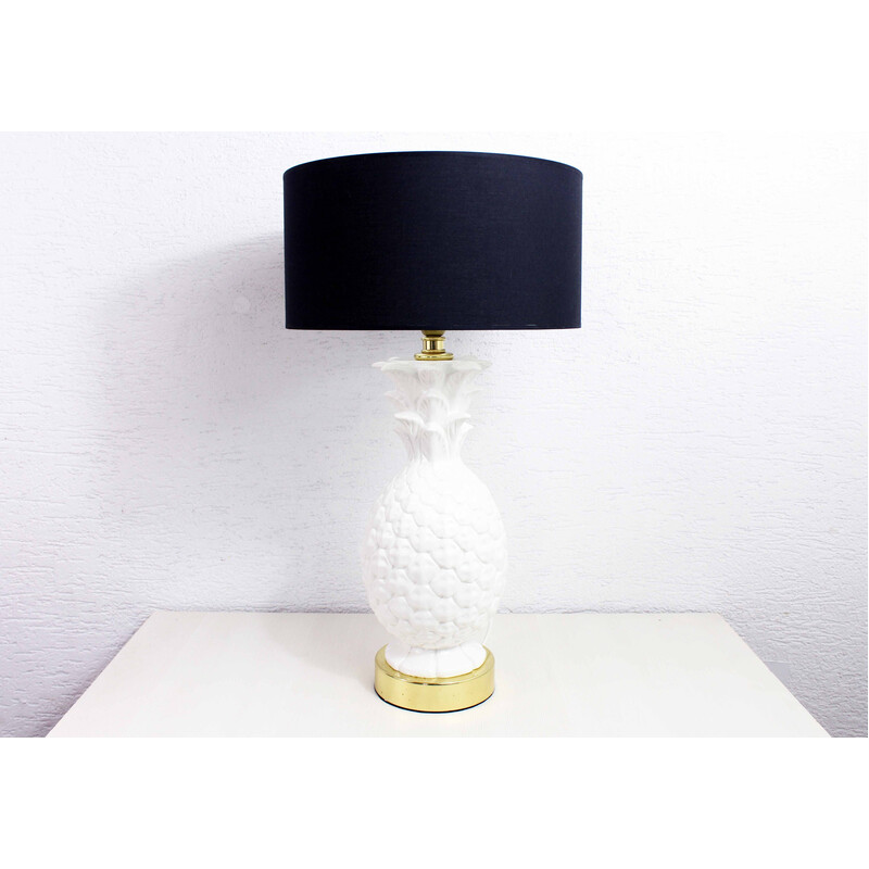 Lampe vintage Ananas Regency en céramique, 1970