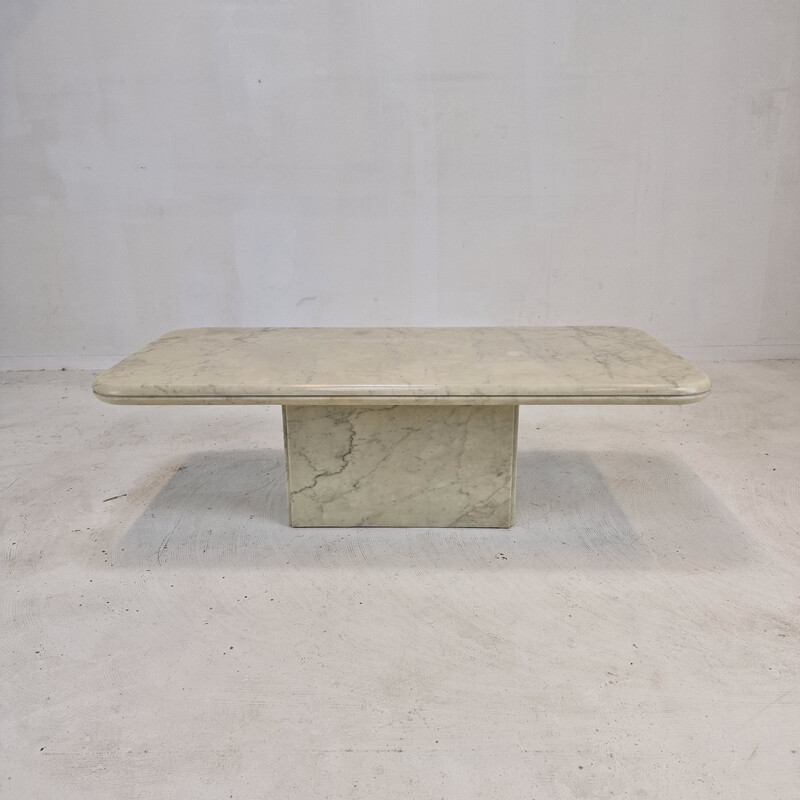 Tavolino italiano vintage in marmo, anni '70