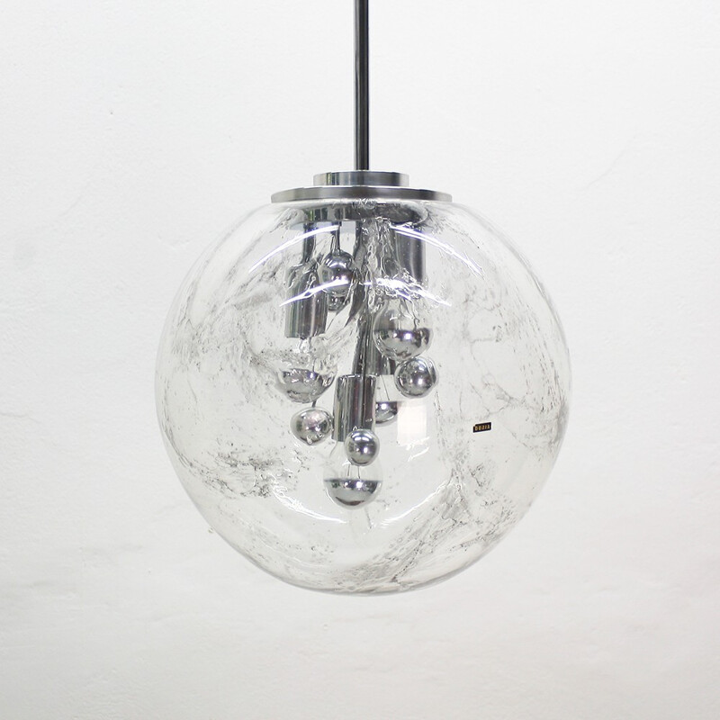 Doria Sputnik globe hanging lamp, mouth-blown - 1970s