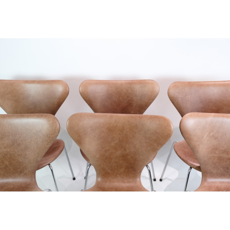 6 Stühle der Serie Seven 3107 von Arne Jacobsen für Fritz Hansen
