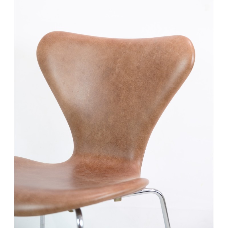 Juego de 6 sillas vintage Seven 3107 de Arne Jacobsen para Fritz Hansen