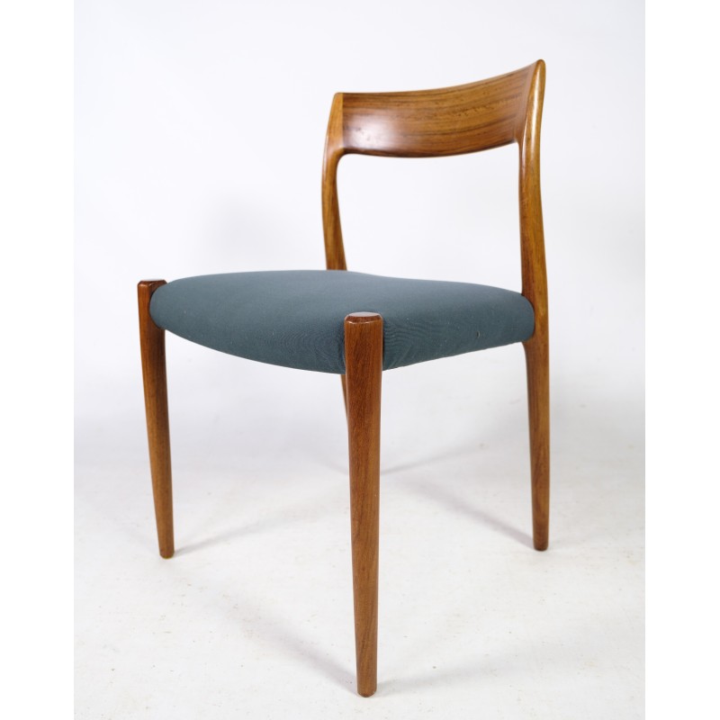 Set of 6 vintage rosewood dining chairs model 77 by Niels O. Møller for J.L Møllers Møbelfabrik, 1960