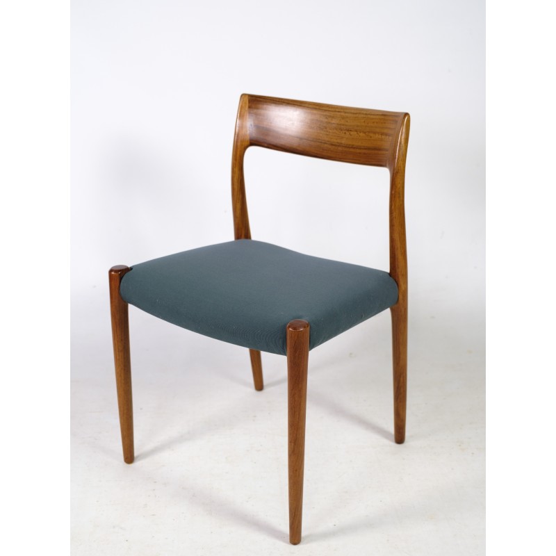 Set of 6 vintage rosewood dining chairs model 77 by Niels O. Møller for J.L Møllers Møbelfabrik, 1960
