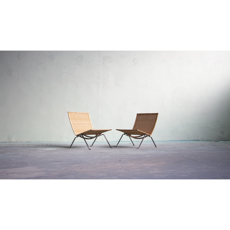 Pk 22 poltrone vintage di Poul Kjaerholm per Fritz Hansen