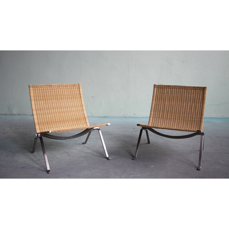 Pk 22 poltrone vintage di Poul Kjaerholm per Fritz Hansen