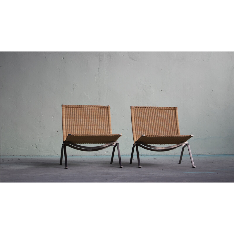 Pk 22 poltronas vintage de Poul Kjaerholm para Fritz Hansen