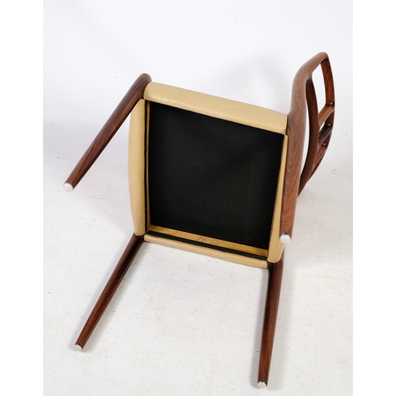 Juego de 6 sillas de comedor vintage de palisandro modelo 79 de Niels O. Møller, 1960
