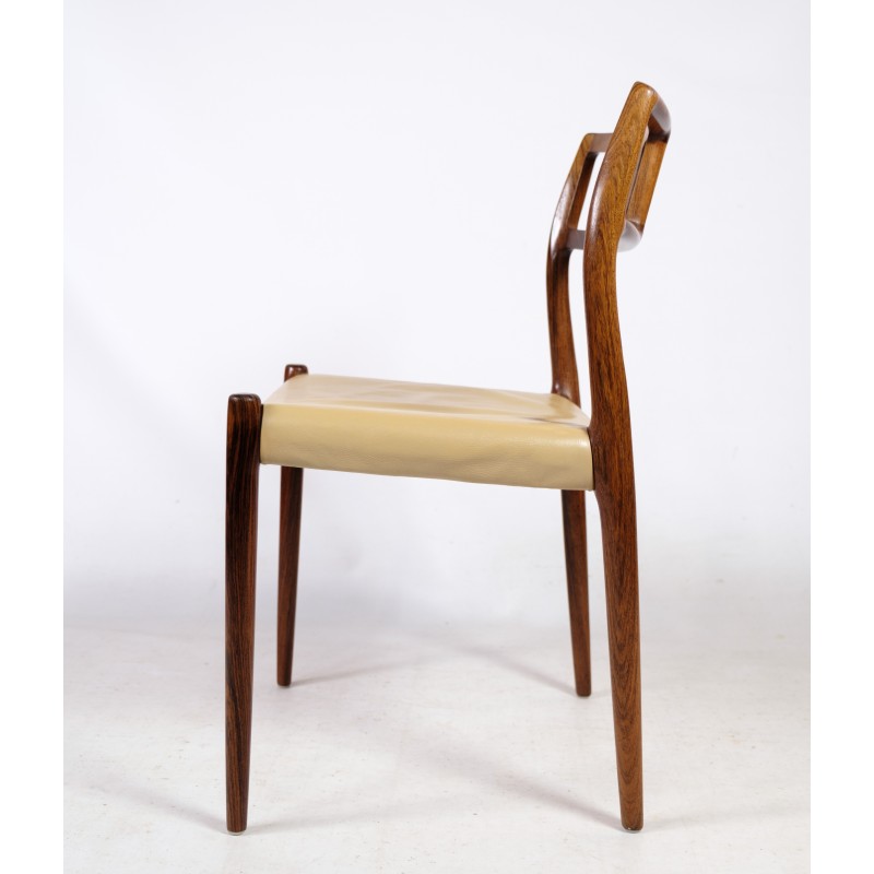 Ensemble de 6 chaises vintage en palissandre modèle 79 par Niels O. Møller, 1960