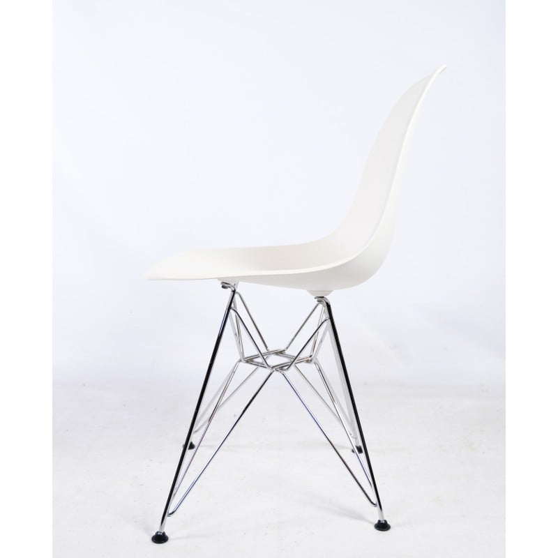 Chaise vintage Dsr en plastique blanc par Charles et Ray Eames, 1948