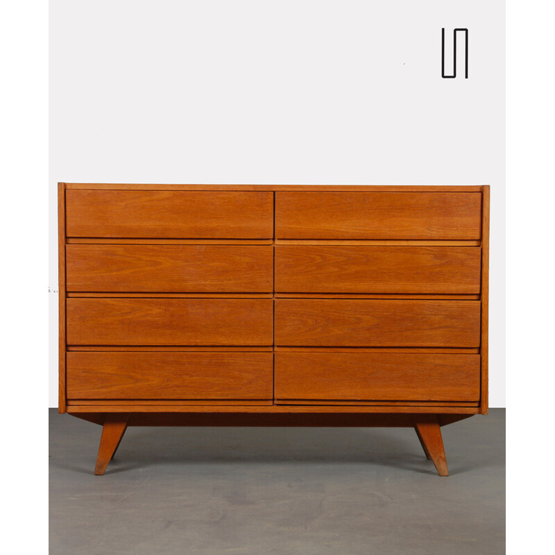 Vintage U-453 wooden chest of drawers by Jiri Jiroutek for Interier Praha, 1960s