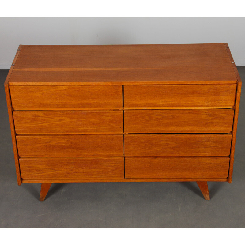 Vintage U-453 wooden chest of drawers by Jiri Jiroutek for Interier Praha, 1960s