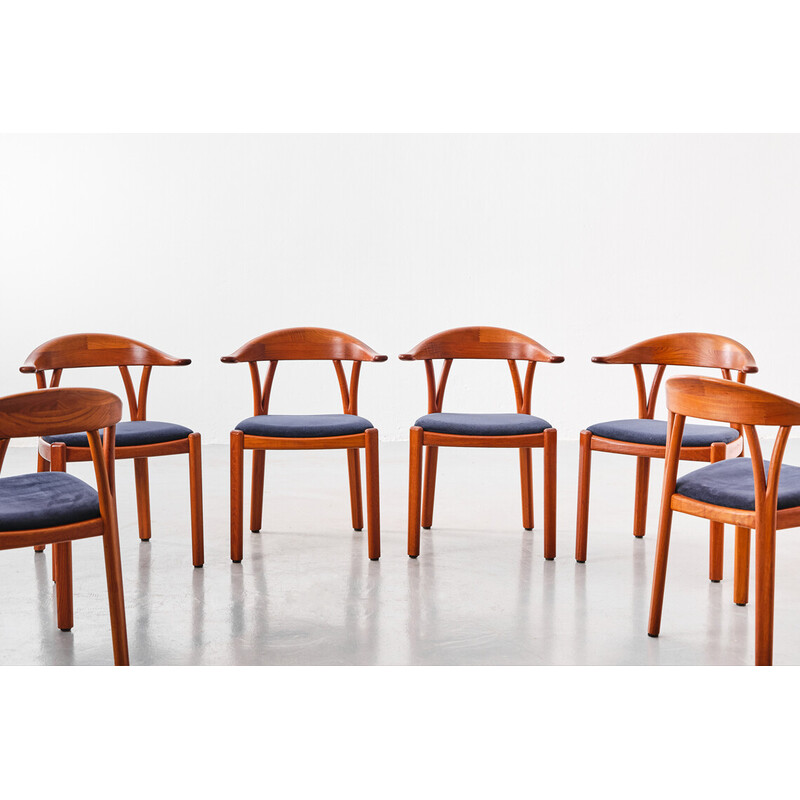 Set of 6 vintage chairs for Holstebro Møbelfabrik, Denmark 1980s