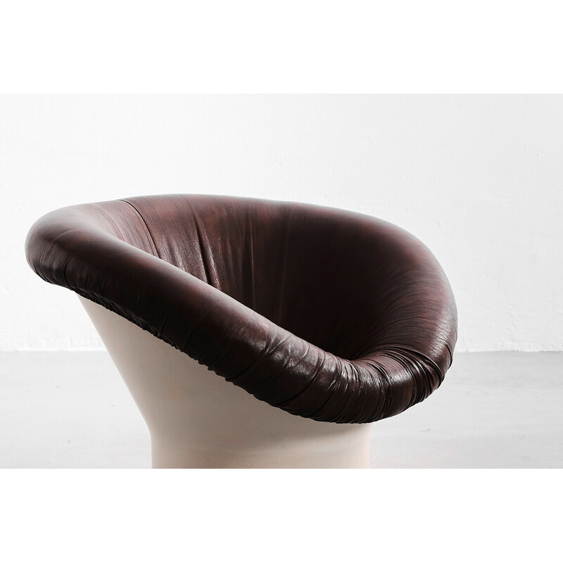 Vintage Krokus armchair in faux leather by Lennart Bender for Ulferts Ab, Sweden 1968s