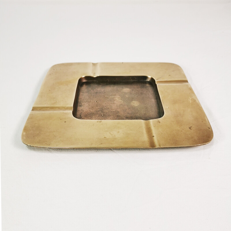 Vintage brass and copper ashtray, Germany 1970s