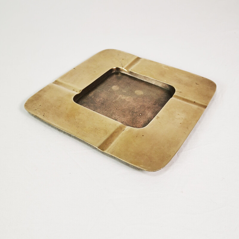 Vintage brass and copper ashtray, Germany 1970s