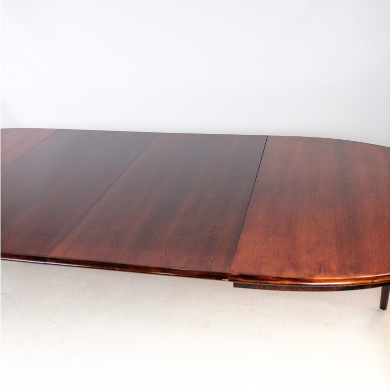 Table ovale vintage en palissandre par Arne Vodder, 1960