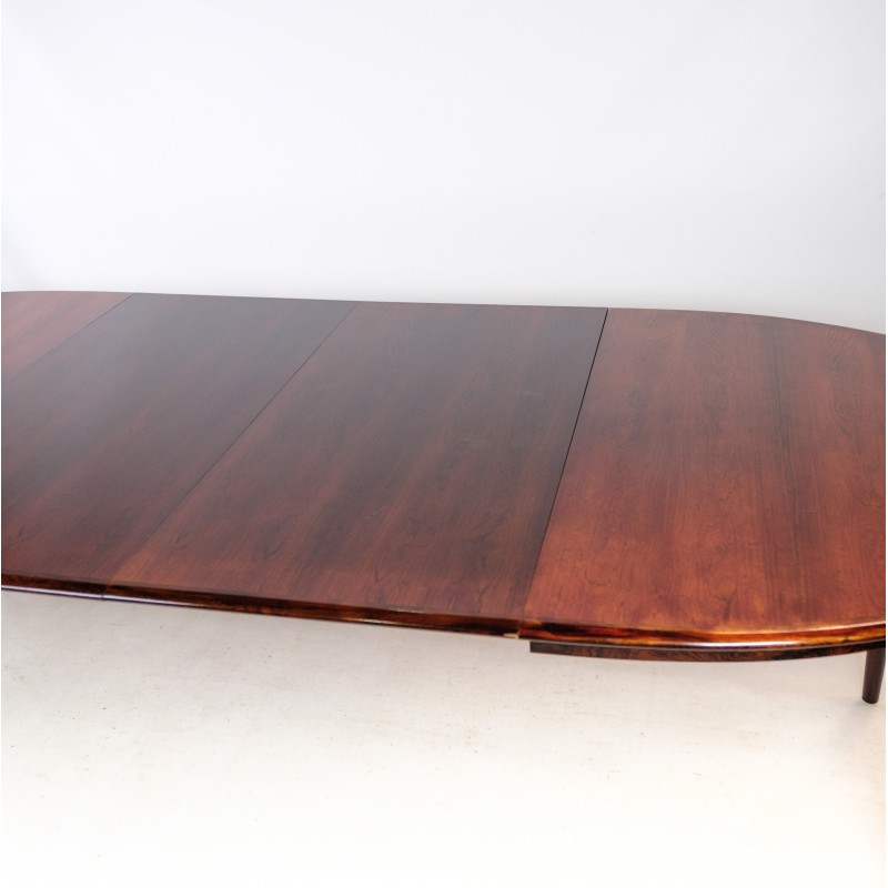 Vintage rosewood oval table by Arne Vodder, 1960s